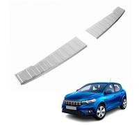 Chromemaster | Ladekantenschutz Stoßstangenschutz Kompatibel mit Dacia Sandero III/Sandero Stepway 09.2020+; Edelstahl, Gebürstet, Silber; Lackschutzleiste Sichert den Heckstoßfänger vor Beschädigung