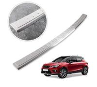 CHROMEMASTER | Ladekantenschutz Stoßstangenschutz | Kompatibel mit Seat Arona 2017- ; Gebürsteter Edelstahl, Silber Matt; Unsere Lackschutzleiste Sichert den Heckstoßfänger vor Kratzern