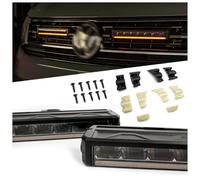 CHROMEMASTER | LED-Lampen im Fahrzeuggrill Kompatibel mit Volkswagen Multivan T6 2015-2019; 2x LED BAR Tagfahrlicht Strands Firefly 10’’, IP68, DT4-Stecker, E-Zulassung, 12-24V DC; 3 Leuchtmodi