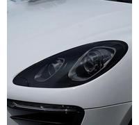 ChrOx Autoscheinwerfer-Schutzfolie, getönte schwarze Tönung, Vinyl, transparent, TPU-Aufkleber, 2 Stück, für Porsche Macan S Turbo 2014-heute