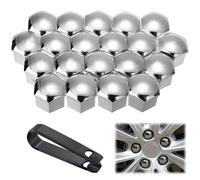 CHUNFANG 20 Stück Gebildet Radmuttern Kappen für Dacia Spring 2022-, Entfernung Swerkzeugsatz für Autos Sechseckige,21mm