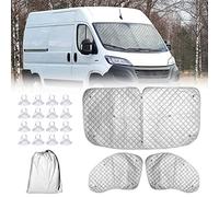 CICMOD Scheibenabdeckung für FIAT Ducato Sonnenschutz Transporter Innen Frontscheibenabdeckung Frontscheiben Set interner Windschutzscheiben-Abdeckun Thermomatte