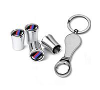 CIHAQQ 4 Stück Auto Ventilkappen mit Schlüsselanhänger für Mercedes Benz V-Class/Vito W447 2014-Present Diebstahlschutz Metall Staubkappen Reifenventilkappen Wasserdicht,Silver