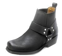 City Biker Westernstiefel Kurzstiefel Motorrad Stiefel Biker Schwarz 42