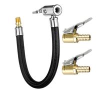 CJMUQHEHH Ventilverlängerung Autoventil Set, 23.5cm Reifenfüller Schlauch Mit 1 Stück 8mm Autoventil Adapter Reifenfüllschlauch Für Luftpumpe Adapter Auto Fahrrad Motorrad Kompressor Dmp180z/dmp181z