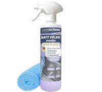 CLEANEXTREME 500 ml Auto Mattlack-Pflege mit Versiegelung + Mikrofaser-Poliertuch Maxi | Set | Zum Pflegen von Autolack matt & Matt-Folie. Waschen ohne Wasser