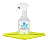 CLEANOFANT Set Aufkleber- & Klebstoff-ENTFERNER 500ml mit Mikrofasertuch - zum Entfernen von Klebstoffresten, Dichtstoffen, Silikonöl. Lösen von Aufkleber, Folie, Etikett