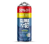 ClimaSet 3in1 R1234yf Kältemittel Ersatzgas - Kühlmittel Klima Auto mit Klima Dichtmittel und Öl - Gasflasche 1x235 g - Auto Klimaanlage Nachfüllset - Klimaanlage Wohnmobil - ECO