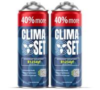 ClimaSet R1234yf Kältemittel Ersatzgas - Kühlmittel Klima Auto - Gasflasche 2x235 g - Auto Klimaanlage Nachfüllset - Klimaanlage Wohnmobil - ECO - Klimaanlage Refill Dose