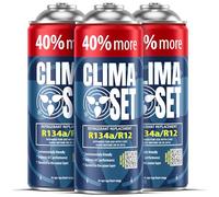 ClimaSet R134a kältemittel Ersatzgas - Kühlmittel Klima Auto - Gasflasche 3x235 g - Auto Klimaanlage Nachfüllset - Klimaanlage Wohnmobil - ECO - Klimaanlage Refill Dose