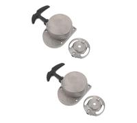 CLISPEED 2st Für Motorräder Go Cart Starter Anlasser Neu Spulen Seilzugstarter Start Ziehen Zubehör Für Minifahrräder Austausch Des Anlassers Für Motorräder Aluminium Silver