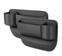 CLKYHJKD Autositz Gap Aufbewahrungsbox aus PU-Leder für VW Tiguan Allspace Tiguan L LWB 2017~2023 7-Sitzer, Gap Lückenfüller Organizer Seat Storage Box Auto Mittelkonsole, Vordersitzen Seitentasche