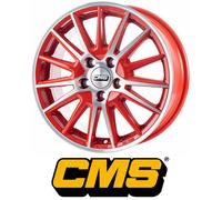 CMS C23 diamond red gloss 6x15" ET31 LK4 100 ML 60.1 Alufelgen 15 Zoll