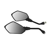 Cocoarm Motorradspiegel, Hochwertiger Schwarzer Rückspiegel, Universell Passend für Motorroller und Sportwagen, Verbesserte Sicht und Einfache Installation (8 mm)