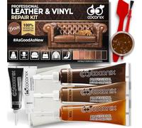 Coconix Leder- und Vinyl-Reparaturset - Braun & Schattierungen | Repariert Risse, Löcher, Kratzer & Abblätterungen | Für Möbel, Autositze & Jacken | Anpassbare Farben