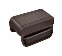 Colcolo Auto Mittelarmlehne Kissen Armlehnenpolster Memory Foam Ellenbogenauflage Lederoberfläche Stauraum Tasche Komfortable Erhöhung für Tägliche Fahrten, Dunkelbraun