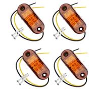 Comioke 4 PCS LED Seitenmarkierungsleuchten 12 / 24V Anhänger-Seitenleuchte Licht Weiß, Universelle Positionslichter für LKW, Anhänger, Van, Wohnwagen, Bus, Boot, LKW, Auto, Vorder- und Rückleuchten