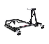 ConStands - Motorrad Montageständer kompatibel mit Ducati Diavel/S 11-22 Single Mover Schwarz hinten inkl. Rangierhilfe und Bolzen