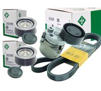 CONTI 6PK2260 KEILRIEMEN + INA SPANNARM + 2x ROLLEN MERCEDES W203 W204 W211 W639