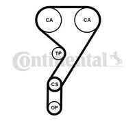 CONTINENTAL CTAM Wasserpumpe + Zahnriemensatz CT1189WP2PRO