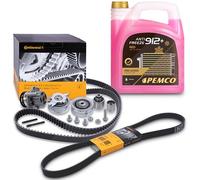 Continental Ctam Zahnriemensatz + Keilrippenriemen + 5l Kühlerfrostschutz [Hersteller-Nr. 40361969] für VW, Skoda, Audi, Seat