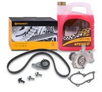 Continental Ctam Zahnriemensatz + Wasserpumpe + 5l Kühlerfrostschutz [Hersteller-Nr. 40279124] für Ford, Volvo, Mazda