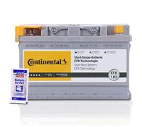 Continental Starterbatterie EFB LB3 65Ah 650A + 1x 10g Batterie-Pol-Fett [Hersteller-Nr. 2800012004280] für Chrysler, VW, Porsche, Saab, Audi, Chevrol