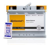 Continental Starterbatterie LB2 60Ah 580A + 10g Batterie-Pol-Fett [Hersteller-Nr. 2800012020280] für Mercedes-Benz, VW, Jeep, Chrysler, Renault, Ford