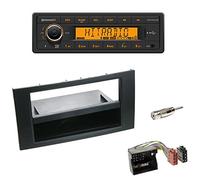 Continental TR7412UB-OR Autoradio BT RDS USB MP3 + Radioblende + Fach schwarz + ISO Adapter für Ford Fiesta Focus Focus Turnier Focus C-MAX (DM2) Fusion Galaxy (WA6) Kuga (DM2) S-MAX Transit