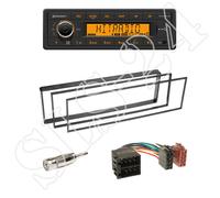 Continental TR7412UB-OR + Citroen/Peugeot 1-DIN Blende schwarz + ISO-Adapter SET