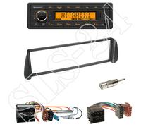 Continental TR7412UB-OR + Citroen Picasso 1-DIN Blende schwarz + ISO-Adapter SET