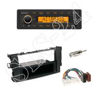 Continental TR7412UB-Or +Toyota Auris(E15J) 2DIN Blende black +Fach +ISO-Adapter