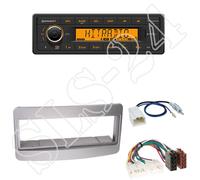 Continental TR7412UB-OR +Toyota Avensis Celica 1-DIN Blende silber + ISO-Adapter
