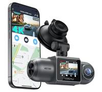 COOAU D30S 4K Dashcam Auto Zubehör, Autokamera mit GPS, WiFi, Vorne Innen Dual 2,5K 1080P, Dasch-Cam Kabellos mit Infrarot-Nachtsicht, 4 IR-LEDs, G-Sensor, Parküberwachung, Loop-Aufnahme, max. 256GB