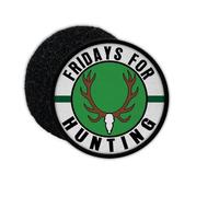 Copytec Patch Fridays for Hunting Jäger Jagdschutz Abzeichen Geweih Wappen Humor #33269