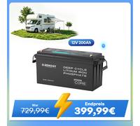 Core - 12V 200Ah LiFePO4 Lithium Batterie mit Bluetooth - inkl. 19% MwSt. / 1 Stück