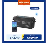 Core - 12V 200Ah Lithium Batterie mit Bluetooth - inkl. 19% MwSt. / 1 Stück
