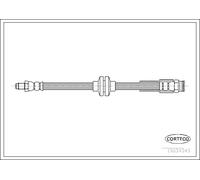 CORTECO Bremsschlauch 19034343 Vorderachse für Vaughall GM Fiat