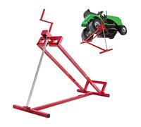 COSTWAY Rasentraktor Heber Hebevorrichtung, bis 400 kg | 50° stufenlos verstellbar | faltbar, Hebebühne Metall, Reinigungshilfe für Rasenmäher Motorrad Aufsitzmäher, Rasentraktorheber (Rot)