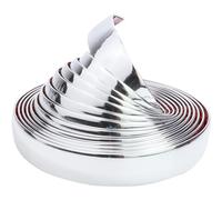 COYOUCO Kfz-Chrom-Zierleisten, 6-50mm Breiter Karosserie-Zierstreifen (Selbstklebend) Dekorativer Kratzfester Kratzschutz Für Wohnmobil-LKW-Außeninnentürfenster,50mm*3m