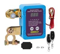CPROSP Drahtloser Ferngesteuerter Auto Trennschalter, Batterietrennschalter 12v mit 2 Fernbedienung 240A, mit LED-Spannungsanzeige, Batterie Kill Switch Anti-Diebstahl, für Auto, RV, ATV, LKW, Boot