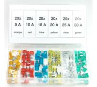 Craft-Equip 120 tlg. Autosicherungen Mini Flachsicherung 11mm KFZ Sicherungen