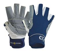 crazy4sailing Segelhandschuhe Herren & Damen Racing Navy M - Kurzfinger für Segeln, Kajak & Fahrrad - Griffiger Amara & Spandex Mix - Atmungsaktiv für Jolle & Sportboot