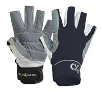 crazy4sailing Segelhandschuhe Herren & Damen Racing Schwarz XXL - Kurzfinger für Segeln, Kajak & Fahrrad - Griffiger Amara & Spandex Mix - Atmungsaktiv für Jolle & Sportboot