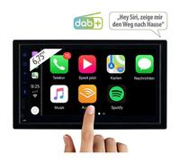 Creasono 2-DIN-Autoradio mit Apple CarPlay, DAB+, Freisprecher, 17,1-cm-Display