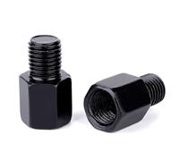Cretassion Motorrad Spiegel Adapter M10 Linksgewinde auf M10 Rechtsgewinde Motorroller Spiegel Adapter m10 auf m10 (2 Stück)