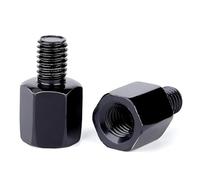 Cretassion Motorrad Spiegel Adapter M8 Linksgewinde auf M8 Rechtsgewinde Motorroller Spiegel Adapter m8 auf m8 (2 Stück)