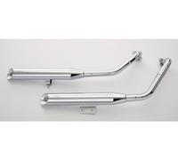 Cromo Line 2 Schalldämpfer rechts inkl. 2 Krümmer Kompatibel mit Kawasaki VN 800 Classic VN800A/B 805 ccm Bj. 1996-2005