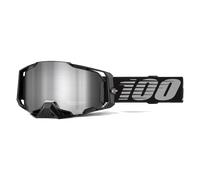 100% Armega Schwarz Crossbrille Silber Verspiegelt