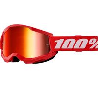 100% Crossbrille Strata Gen. 2 – Rot, verspiegelt, Anti-Fog – Einheitsgröße